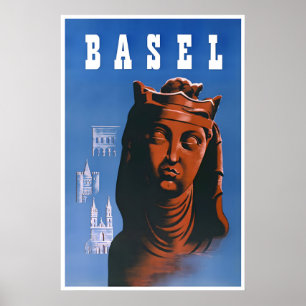 Cartel de viaje suizo de arte de Basilea Suiza