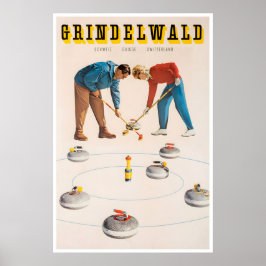 Cartel de viaje suizo de arte de Grindelwald Suiza
