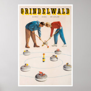 Cartel de viaje suizo de arte de Grindelwald Suiza