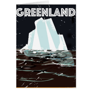 Cartel de viaje vintage de Groenlandia