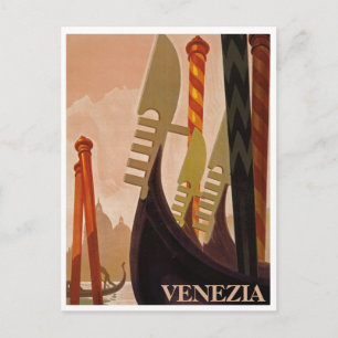 Cartel de viaje vintage de Italia postal
