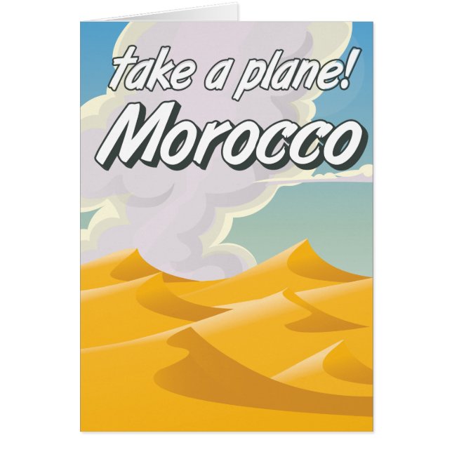 Cartel de viaje vintage de Marruecos (Frente)