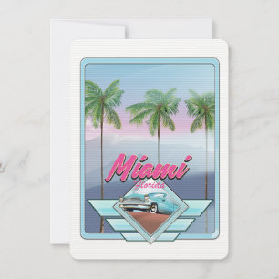 Cartel de viaje vintage de Miami Florida