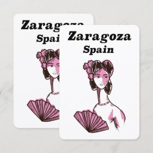 Cartel de viaje vintage de Zaragoza España