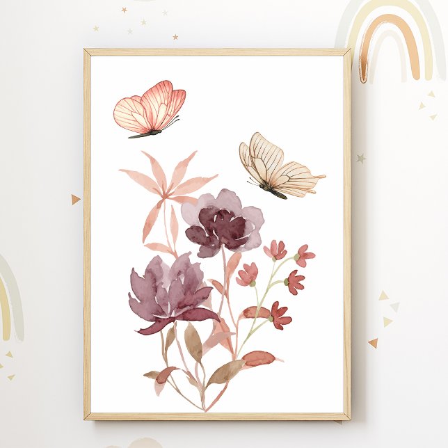 Cartel de Vivero de Mariposas de Flores Decoración (Subido por el creador)