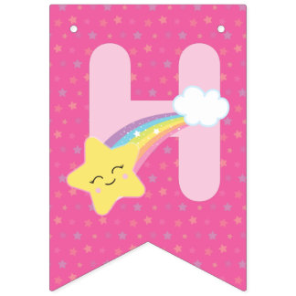 Cartel del cumpleaños del arcoiris de Unicornio má