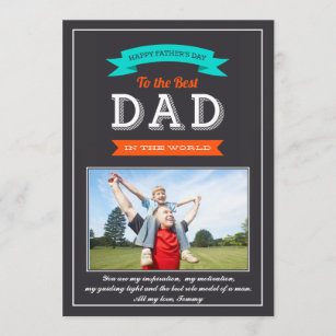 Cartel del Día del Padre - Tarjeta fotográfica
