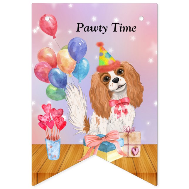 Cartel del Fiesta Cavalier King Charles Spaniel (Primera bandera)