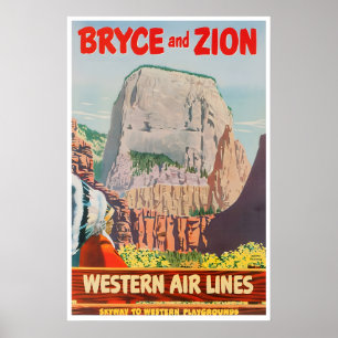 Cartel del Parque Nacional Bryce Canyon Arte de Zi