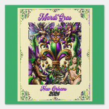 Cartel del patio del Poster Mardi Gras 2024