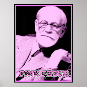Cartel divertido de Pink Freud Señal Impresión