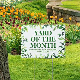 Cartel Doble cara ganadora del Premio Yard of Month Club