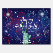 Feliz 4 de julio de fuegos artificiales