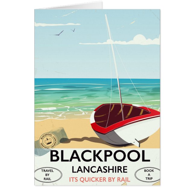 Cartel ferroviario de Blackpool, Lancashire (Frente)
