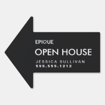 Flecha direccional de la casa abierta 18x24