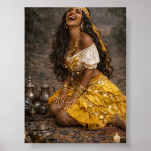 cartel gitano amarillo arte gitano