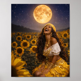 cartel gitano amarillo (brillante) || arte gitano 