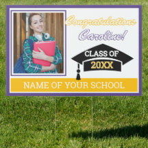 Grad: Oro púrpura, amarillo blanco, felicitaciones