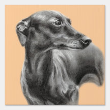 Greyhound pintado a mano