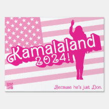 "Hola Kamala" - Rótulo de yard (con el eslogan A)