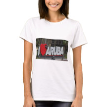 Cartel "I Love Aruba", fotografía, camiseta