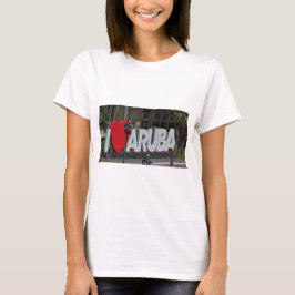 Cartel "I Love Aruba", fotografía, camiseta