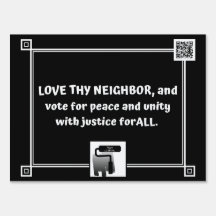 Love Thy Neighbor - símbolo de patio con actitud