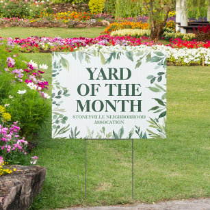 Cartel Personalizado ganador del Premio Yard of Month Clu