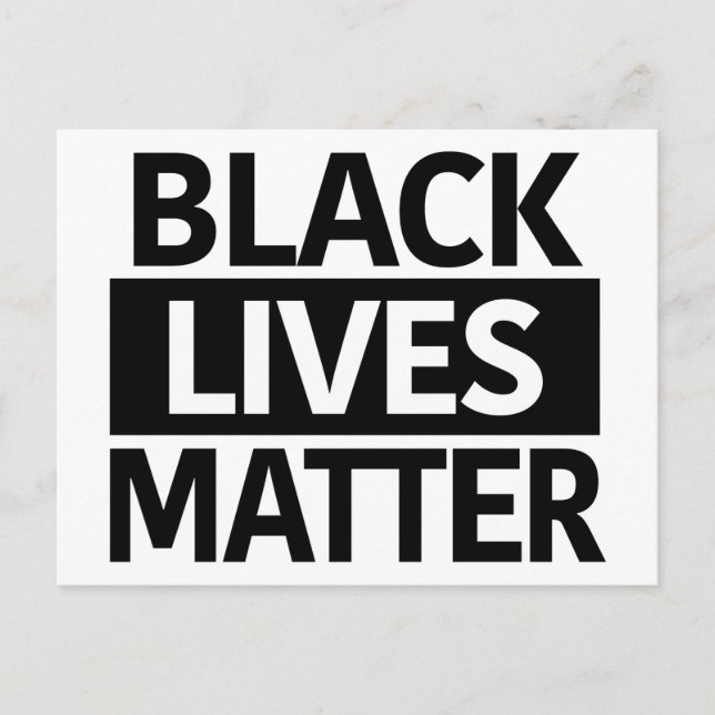 Cartel postal Black Lives Matter o mini-letrero (Anverso)