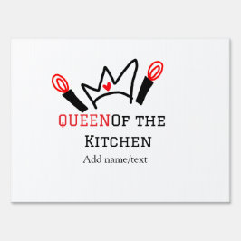 Cartel Reina de la cocina chef cocinar añadir nombre a la