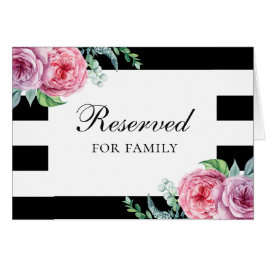 Cartel reservado de Boho boda. Flores de jardín ro