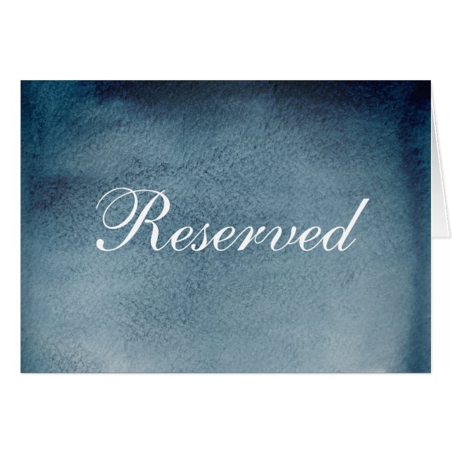 Cartel reservado del boda de la marina. Acuarela m (Anverso (Horizontal))