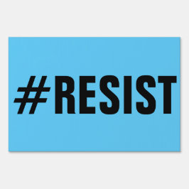 Cartel #Resist Political Protest texto negro de un solo l