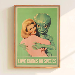Cartel Retro de Arte de Alien Impresión de Ciencia
