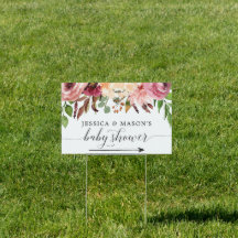Rótulo Baby Shower Directional Yard