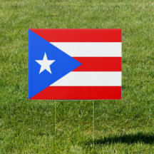 Rótulo de barro con bandera de Puerto Rico