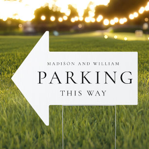 Cartel Rótulo de flecha de boda personalizada