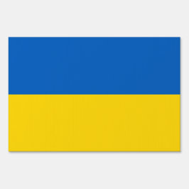 Cartel Rótulo de yard con bandera de Ucrania