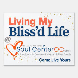 Cartel Rótulo de yard — Viviendo mi vida