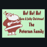 Cartel Rótulo Retro Merry Christmas Santa Yard<br><div class="desc">¡Ho! ¡Ho! ¡Ho! ¡Ten un Navidad de peluche! Presenta un estilo retro riéndose, alegre Santa Claus. El color del texto y del fondo se puede cambiar para que se ajuste a su propio diseño. Uso para fiestas familiares, fiestas de negocios, recaudadores de fondos, ferias de arte y artesanía, carnavales de...</div>