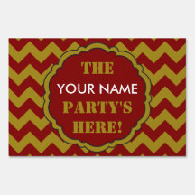 SC Chevron Fiesta Rótulo, marrón y oro