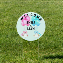 Signo de bienvenida para bebés gemelos