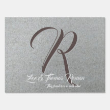 Signo de yard monograma de familia personalizado