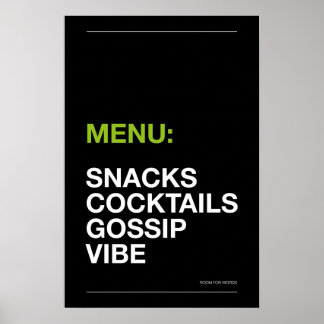 CARTEL: SNACKS – Póster Divertido de Cocina