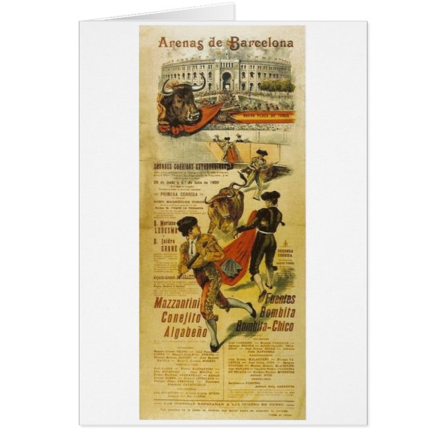 Cártel Toros Barcelona - tauromaquia Matador (Frente)