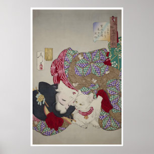 Cartel Ukiyo-E de Impresión en Madera Japonesa Jap