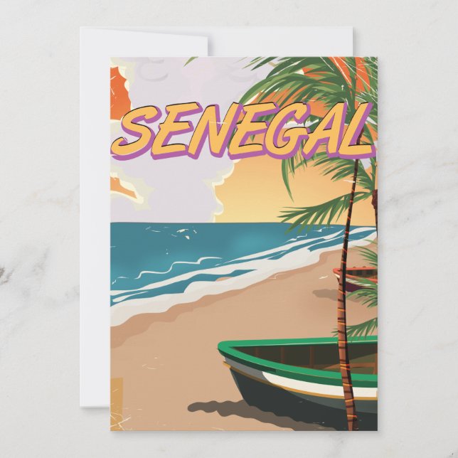 Cartel vintage de playa de Senegal (Anverso)