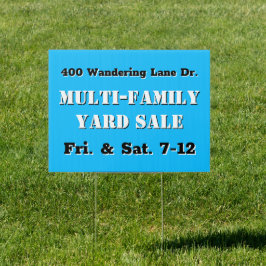 Cartel Yard Sale Rótulo de carretera de doble lado
