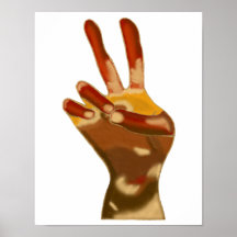 Carteles de Mano de Señal de Paz con Tonos de Piel