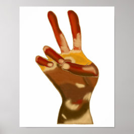 Carteles de Mano de Señal de Paz con Tonos de Piel